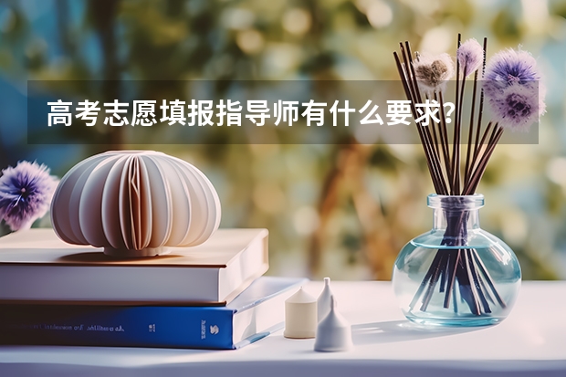 高考志愿填报指导师有什么要求？