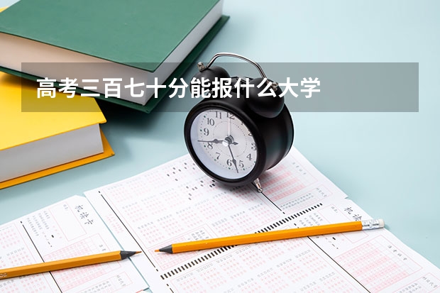 高考三百七十分能报什么大学