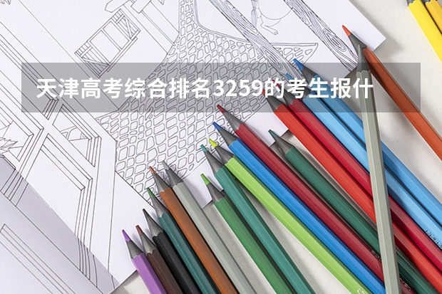 天津高考综合排名3259的考生报什么大学
