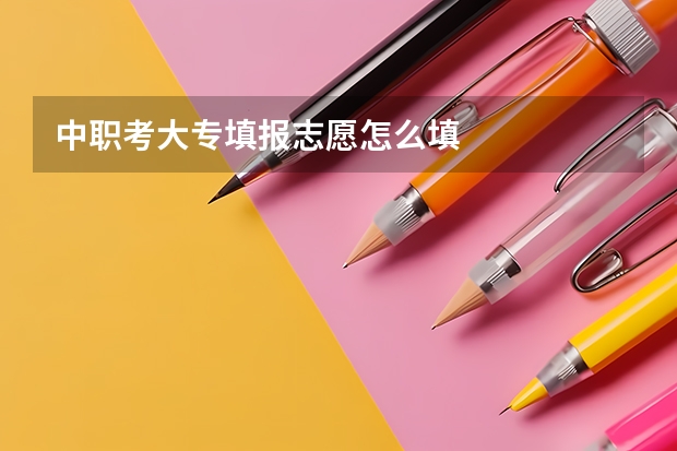 中职考大专填报志愿怎么填