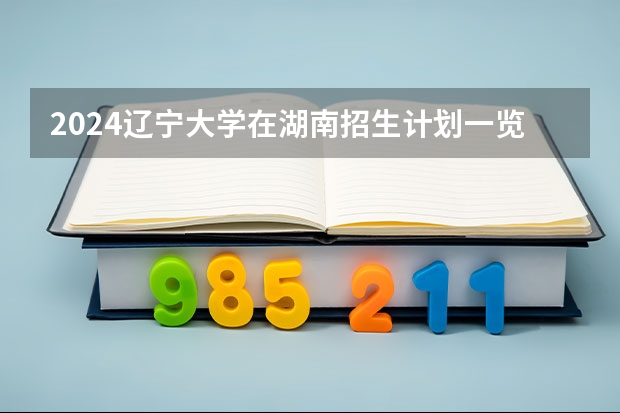 2024辽宁大学在湖南招生计划一览表