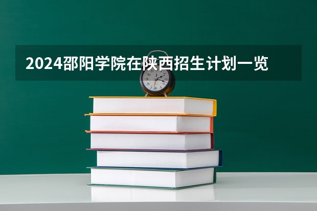 2024邵阳学院在陕西招生计划一览表