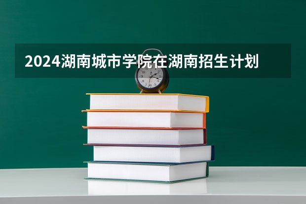 2024湖南城市学院在湖南招生计划一览表
