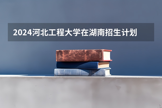 2024河北工程大学在湖南招生计划一览表