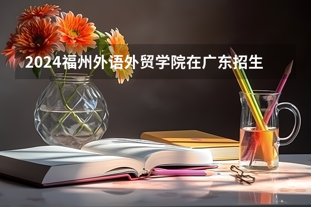 2024福州外语外贸学院在广东招生计划一览表