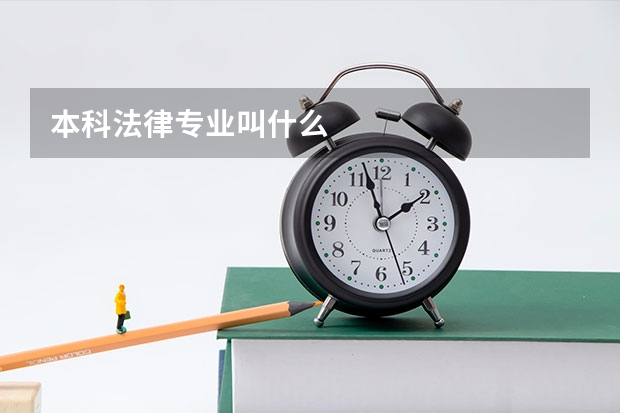 本科法律专业叫什么
