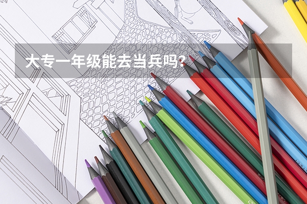大专一年级能去当兵吗？