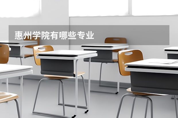 惠州学院有哪些专业