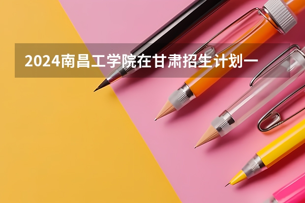 2024南昌工学院在甘肃招生计划一览表
