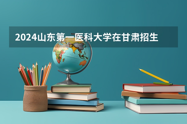 2024山东第一医科大学在甘肃招生计划一览表