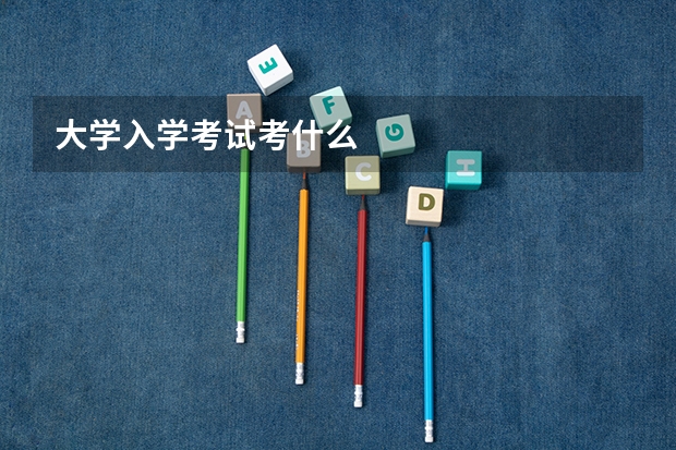 大学入学考试考什么