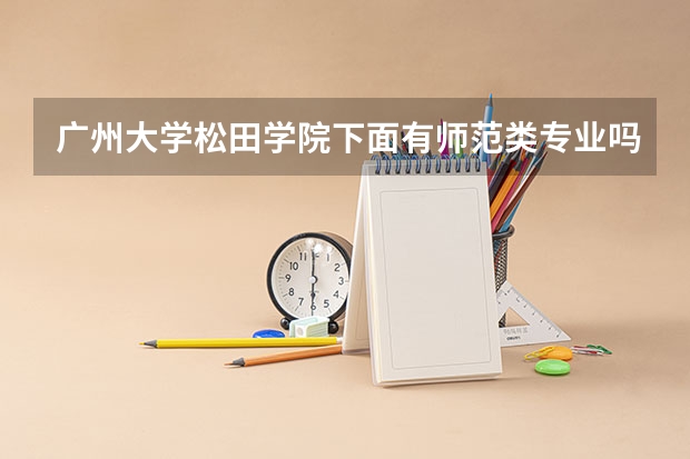 广州大学松田学院下面有师范类专业吗