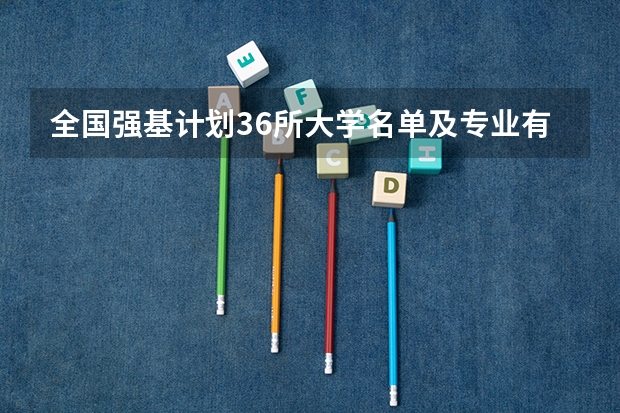全国强基计划36所大学名单及专业有哪些