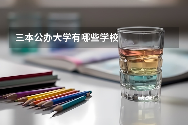 三本公办大学有哪些学校