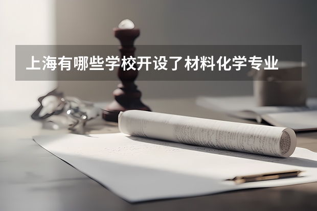上海有哪些学校开设了材料化学专业
