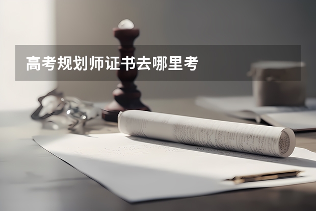 高考规划师证书去哪里考