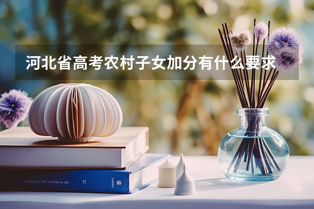 河北省高考农村子女加分有什么要求