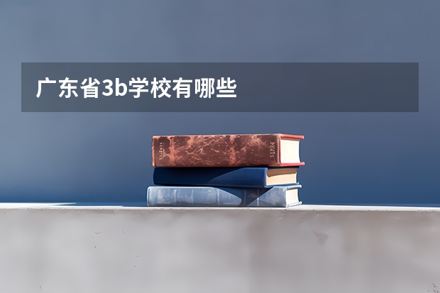 广东省3b学校有哪些