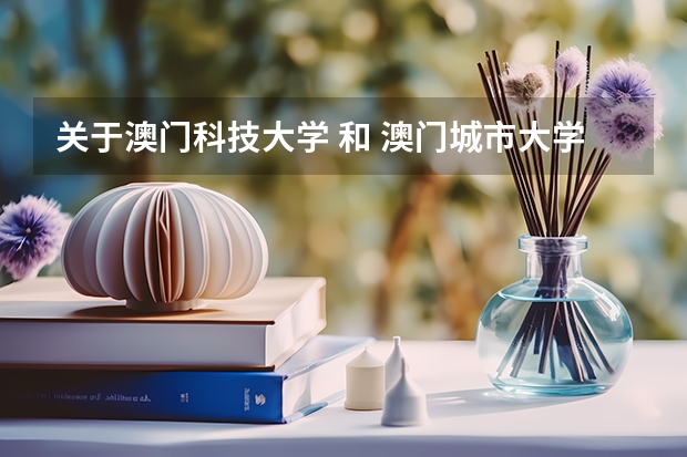 关于澳门科技大学 和 澳门城市大学 两者区别在什么地方 不是很了解,谢谢了~ 还有 二