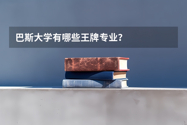 巴斯大学有哪些王牌专业？