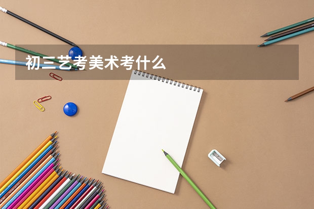 初三艺考美术考什么