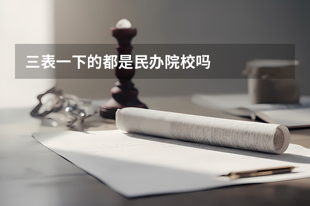 三表一下的都是民办院校吗