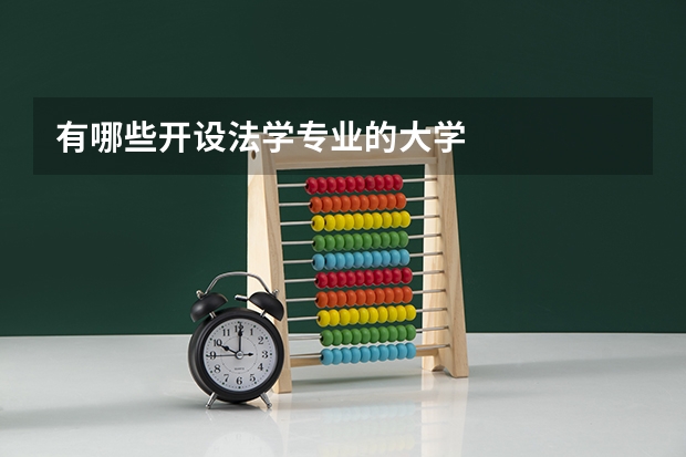 有哪些开设法学专业的大学