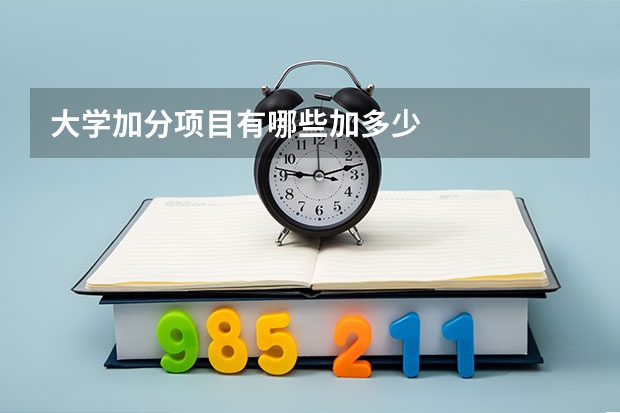 大学加分项目有哪些加多少