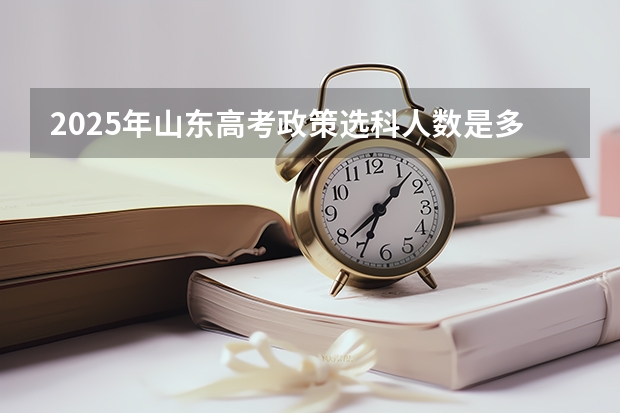 2025年山东高考政策选科人数是多少啊