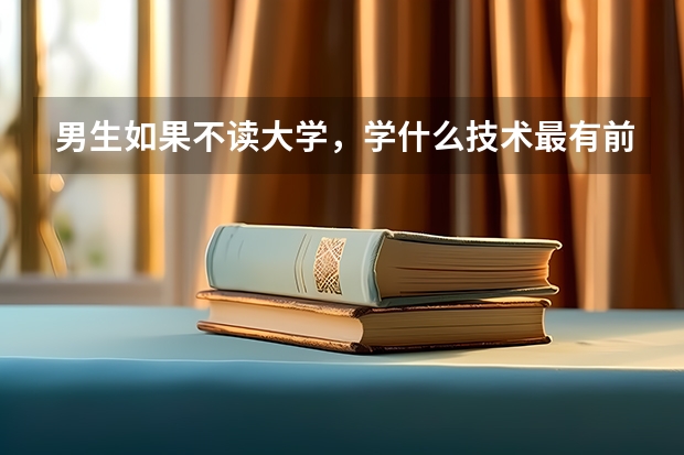男生如果不读大学，学什么技术最有前途？