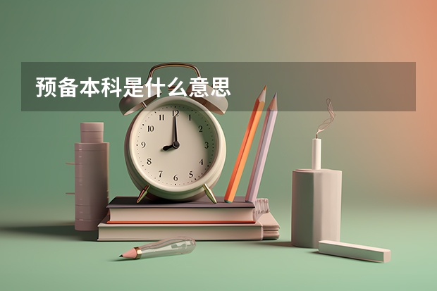 预备本科是什么意思