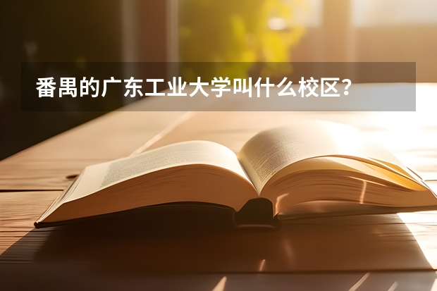 番禺的广东工业大学叫什么校区？