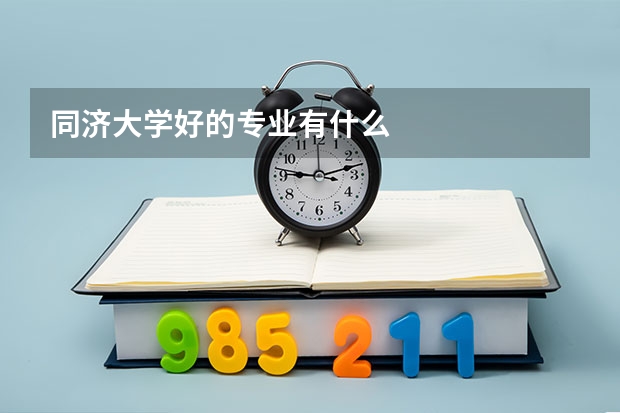 同济大学好的专业有什么