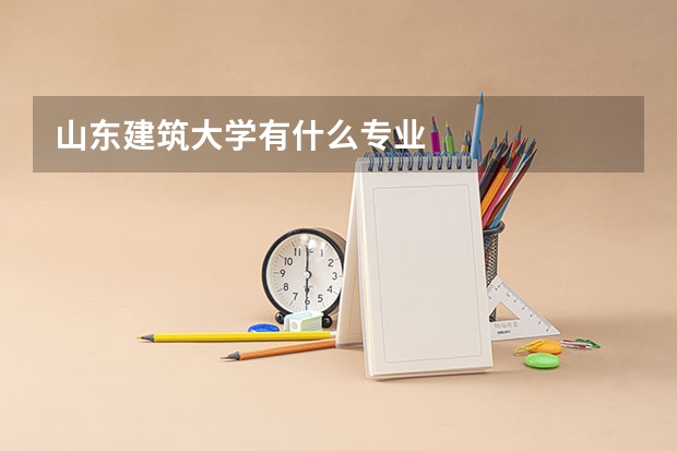 山东建筑大学有什么专业