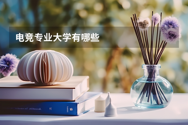 电竞专业大学有哪些