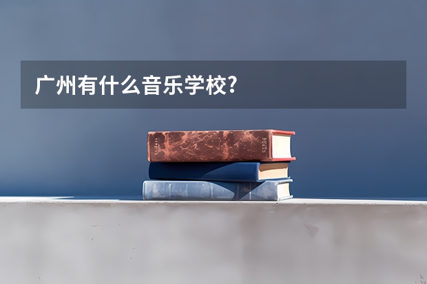 广州有什么音乐学校?