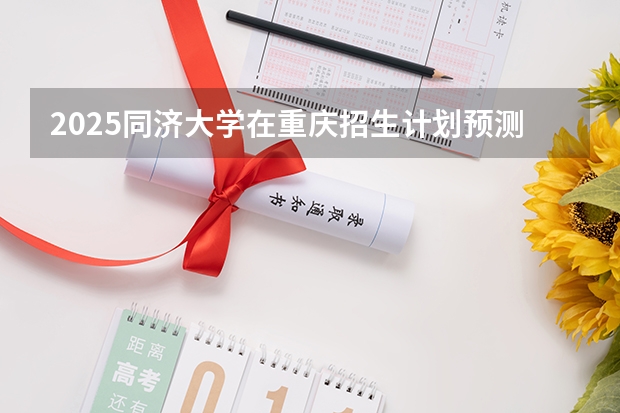 2025同济大学在重庆招生计划预测