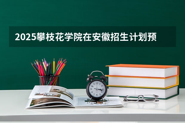 2025攀枝花学院在安徽招生计划预测